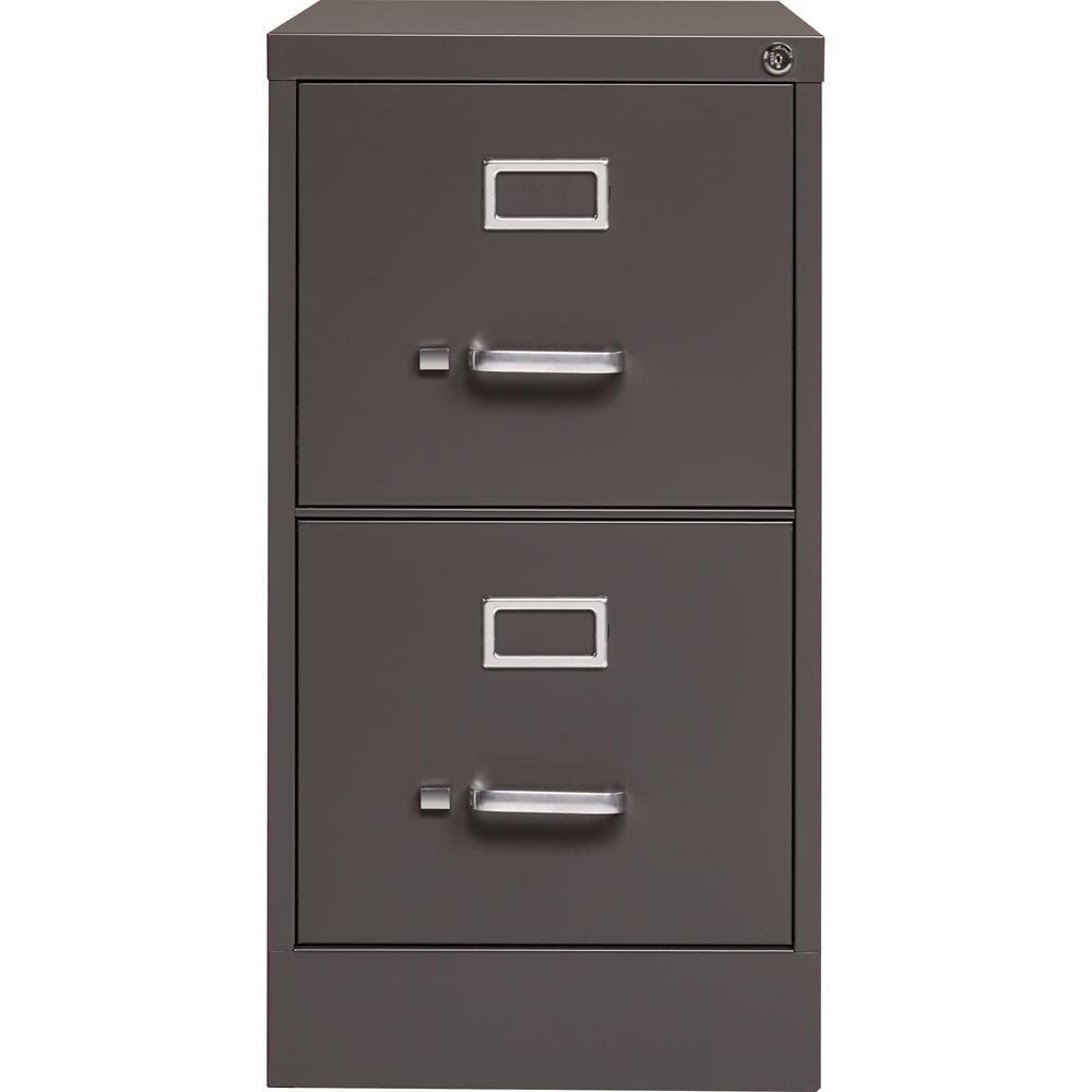 Lorell Fortress Series 2-Drawer Vertical File - 26.5" Letter-size - Label Holder, Drawer Extension