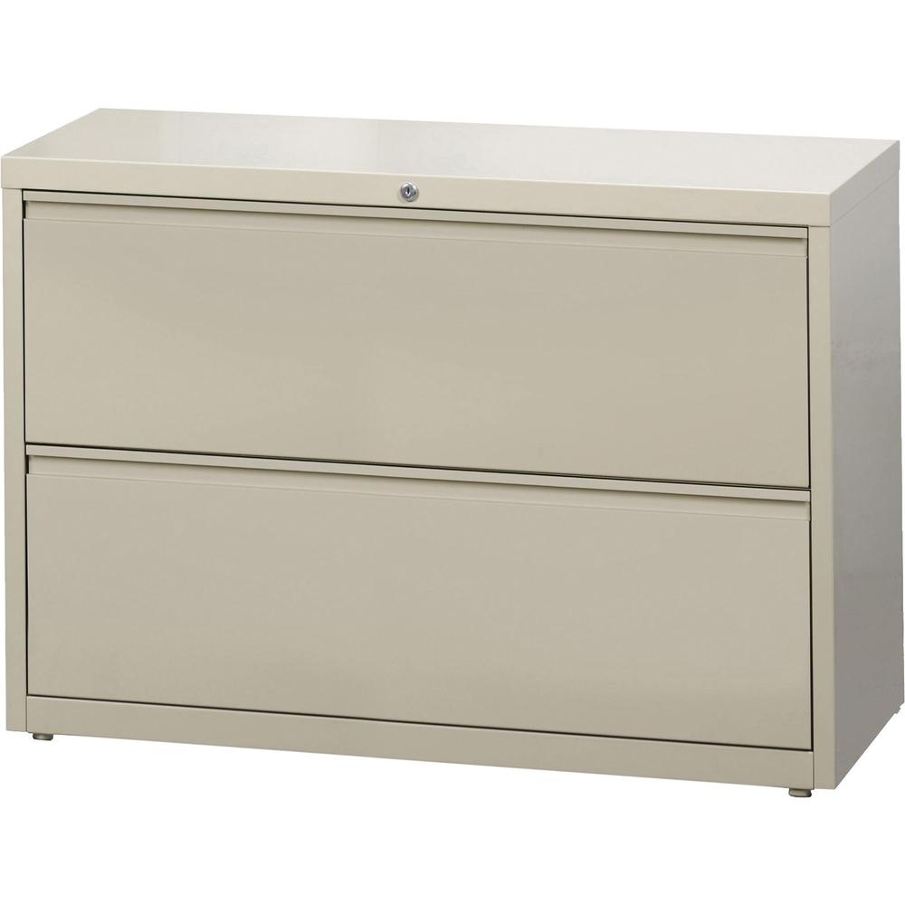 Lorell Lateral File - 2-Drawer - 42" x 18.6" x 28.1" - Legal, Letter, A4 - Putty