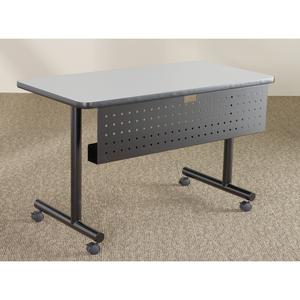 Lorell Training Table Modesty Panel - 42" x 3" x 10" - Steel - Black
