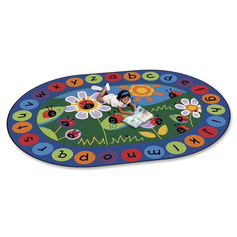 Carpets for Kids Ladybug Circletime Rug - Oval - 99" Length x 11.67 ft Width