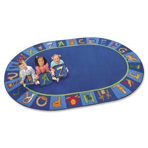 Carpets for Kids A to Z Animals Oval Area Rug - 11.67 ft Length x 99" Width