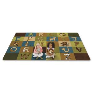 Carpets for Kids A-Z Animals Nature 12' Area Rug - 12 ft Length x 90" Width - Rectangle