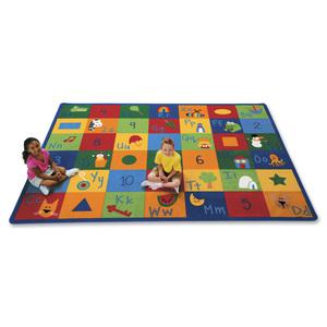 Carpets for Kids Learning Blocks Rectangle Rug - 70" x 53"