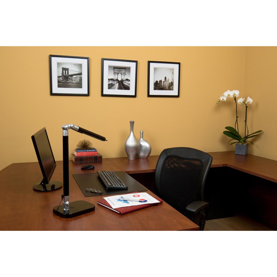 Bostitch Exalt LED Desk Lamp - USB Charging - Adjustable Arm - Dimmable - Memory Function - Black