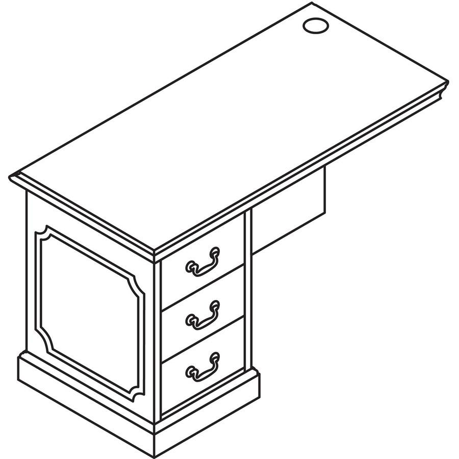 Hon 94000 H94216L Return - 48" X 24" X 29.5" - 2 X Box, File Drawer(S) - Traditional Edge
