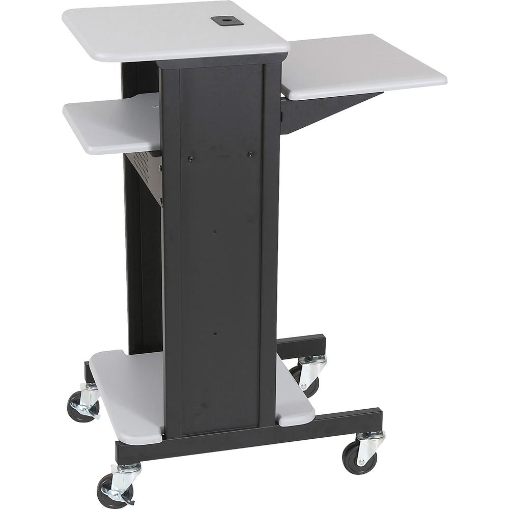 MooreCo Presentation Cart - 3-Shelf - Gray