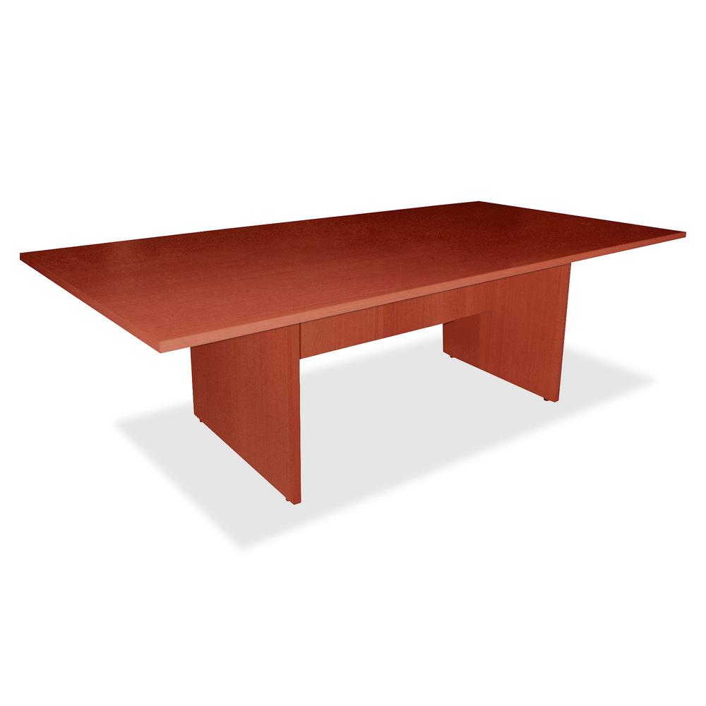 Lorell Essentials Cherry Conference Table - Rectangle, Laminated Top - Panel Leg Base - 70.88" x 35.38" x 1.25" - 2 Legs - 29.50" Height