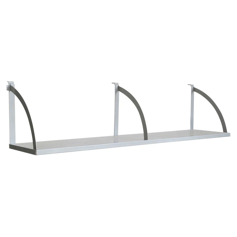 Lorell 60" Panel Shelf - Metal - Aluminum - 56.3" W x 11.8" D x 14.3" H