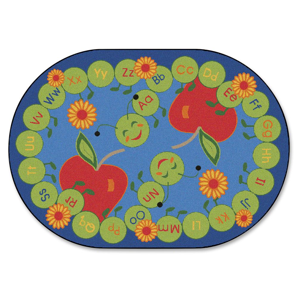 Carpets for Kids ABC Caterpillar Oval Seating Rug - 11.67 ft x 9" - Oval