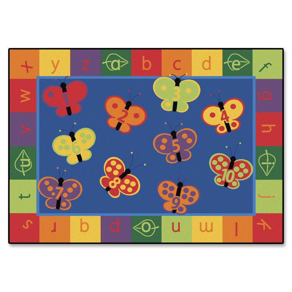 Carpets for Kids 123 ABC Butterfly Fun Rectangle Rug - 65" x 46"