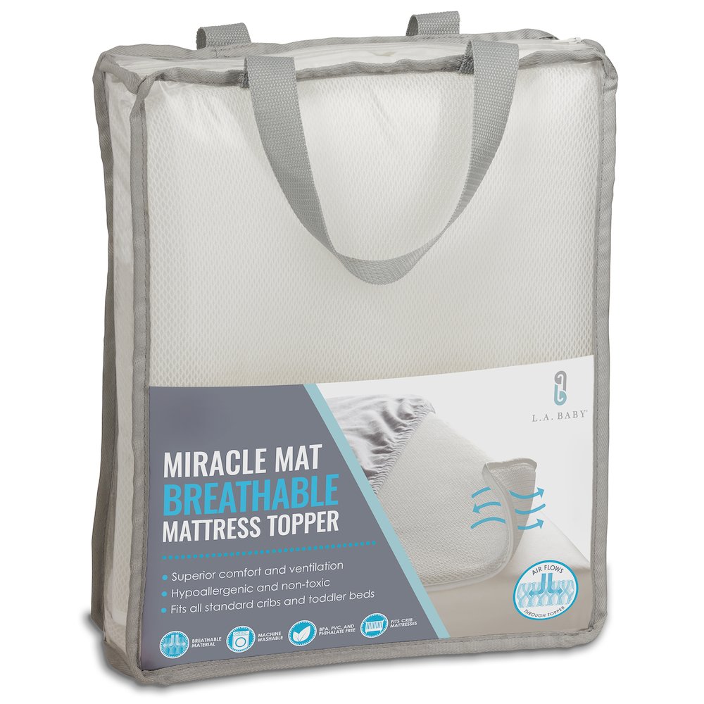 This is the image of LA Baby Breathable Miracle Mat - Superior Ventilation Crib Mattress Topper