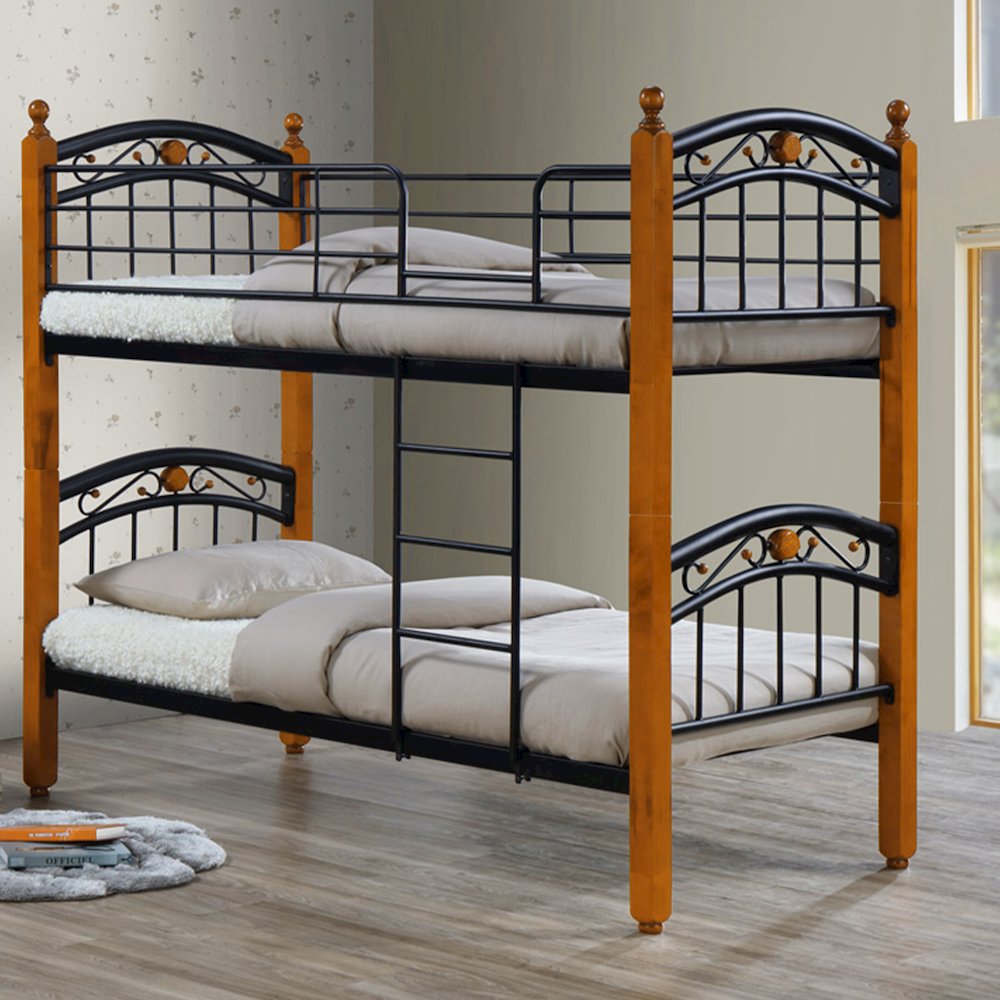 Better Home Products Lexus Twin/Twin Black Metal Bunk Bed