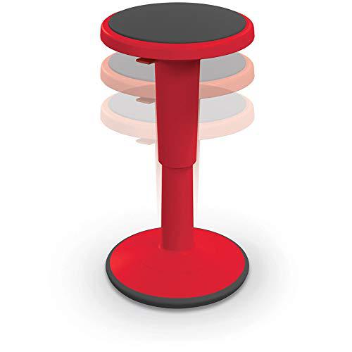 This is the image of Hierarchy Height Adjustable Grow Stool - Tall Stool (Red)