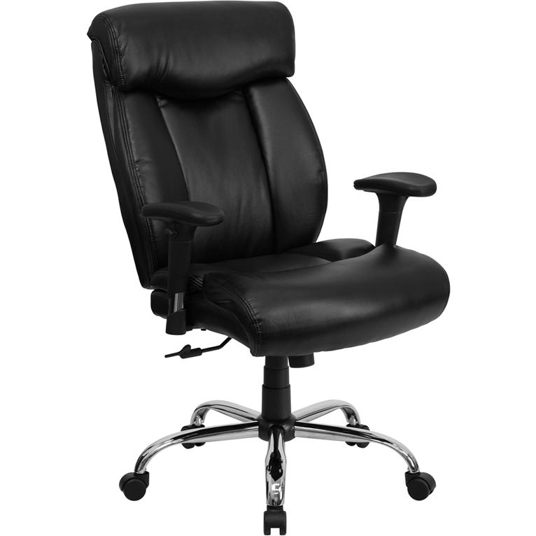 Hercules Big & Tall 400 lb. Rated Office Chair - Black LeatherSoft