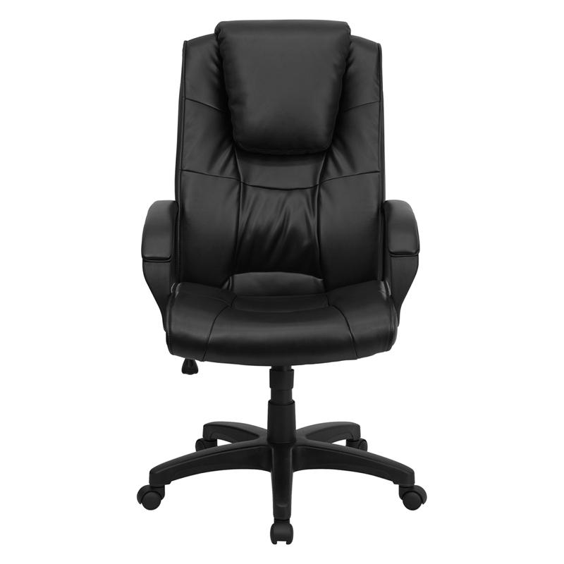 Black LeatherSoft Executive Swivel Office Chair