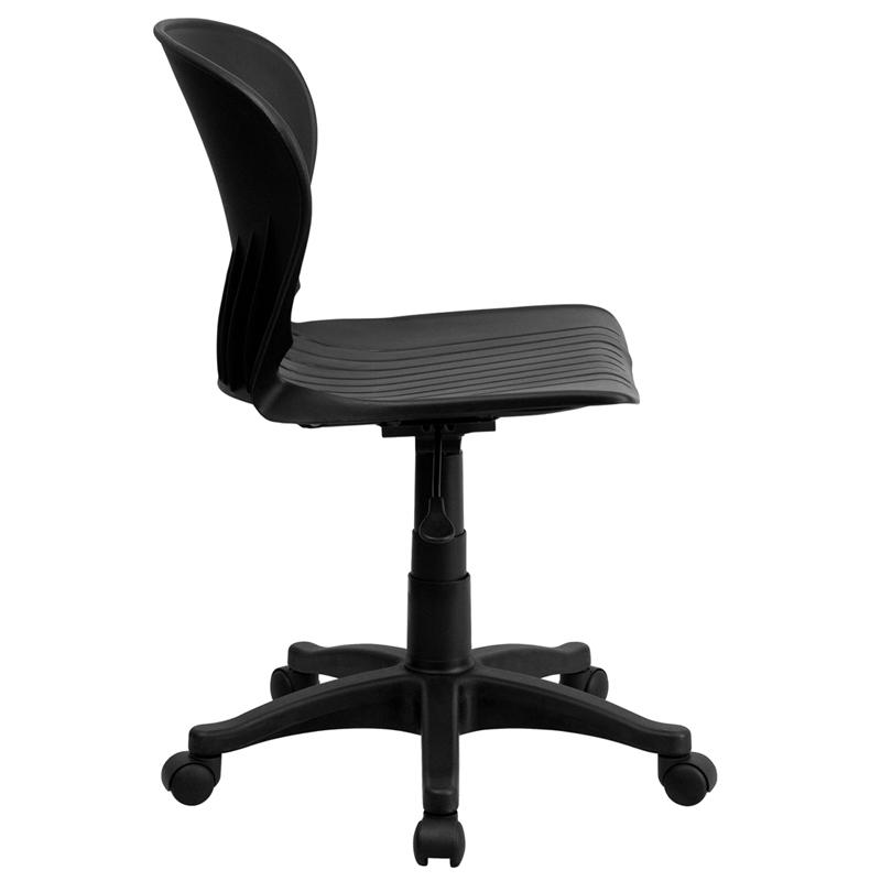 Black Plastic Swivel Task Office Chair